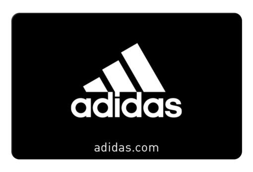 Adidas Gutschein: Adidas Logo mit drei schrägen Streifen und dem Schriftzug 'adidas' darunter