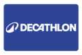 Decatlon Gutschein: Decathlon Logo mit stilisiertem Buchstaben D links vom Schriftzug