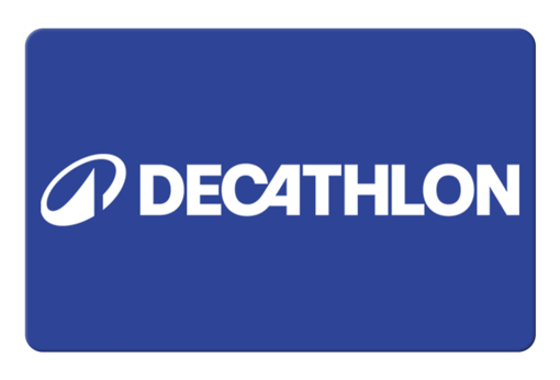 Decatlon Gutschein: Decathlon Logo mit stilisiertem Buchstaben D links vom Schriftzug