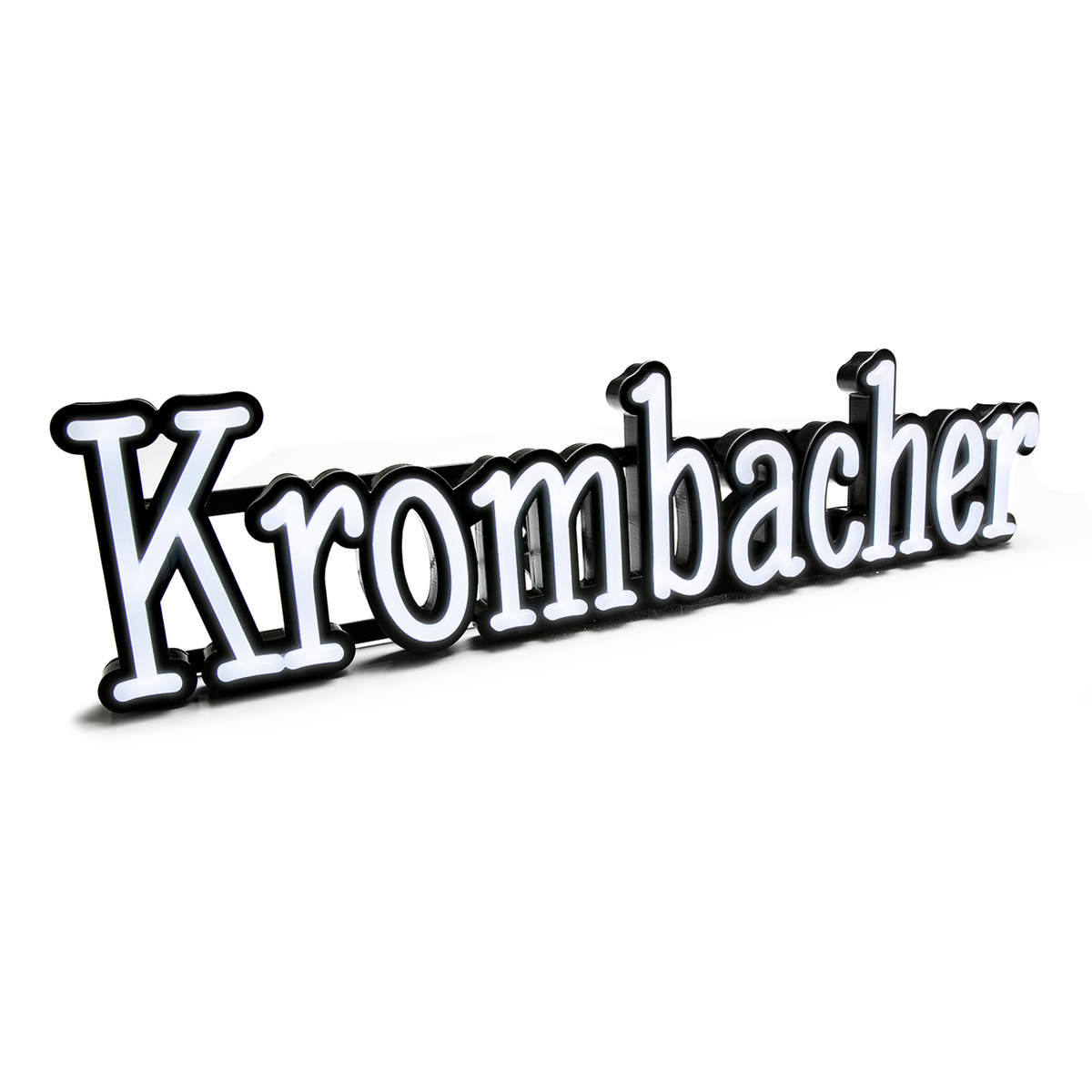 Leuchtschriftzug von Krombacher.