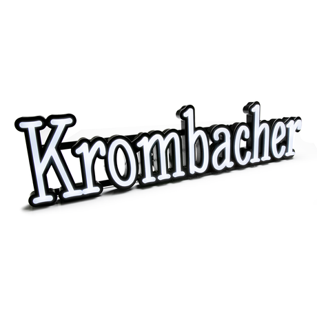 Leuchtschriftzug von Krombacher.