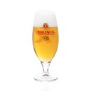 Glas mit goldgelbem Rolnick Pils Bier und weißer Schaumkrone in 0,25 L Pokalglas.