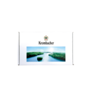 Weiße Verpackung für sechs Mein Krombacher Flaschen mit Seemotiv darauf vor weißem Hintergrund.